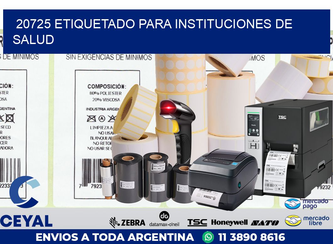 20725 ETIQUETADO PARA INSTITUCIONES DE SALUD