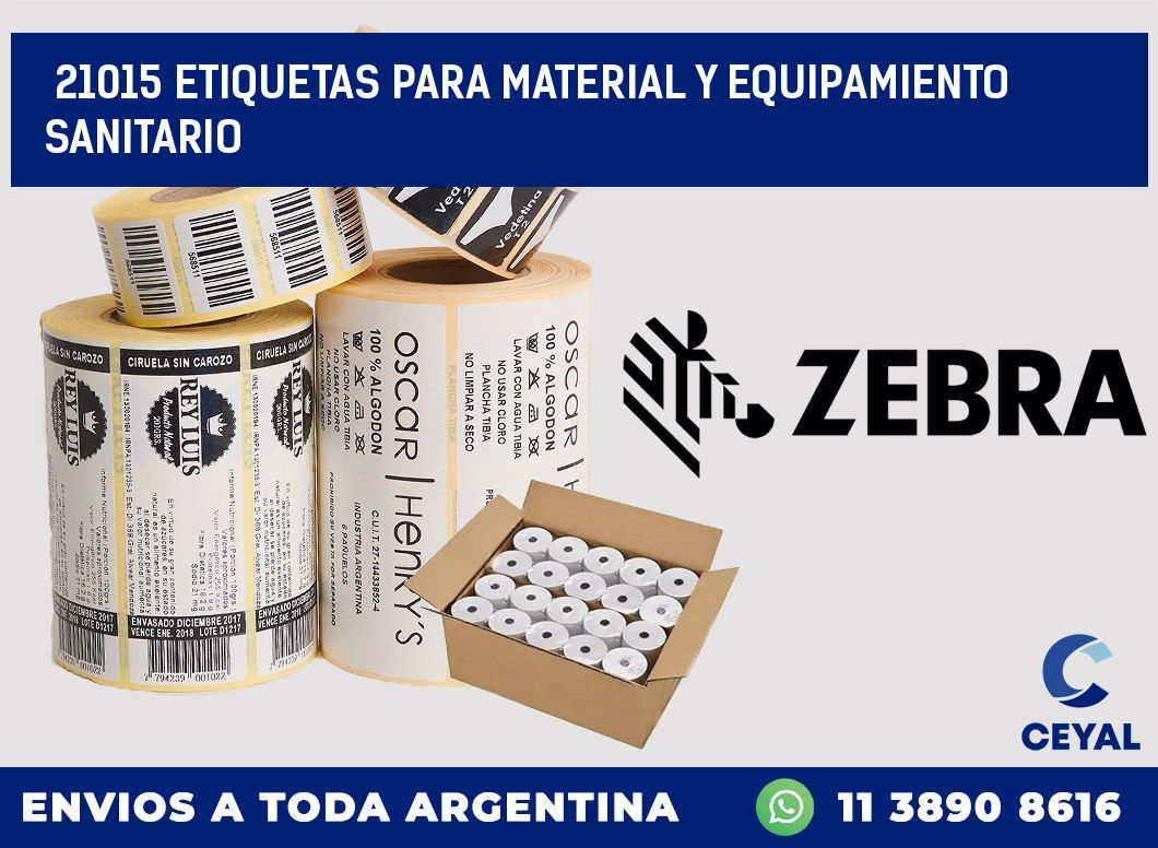 21015 ETIQUETAS PARA MATERIAL Y EQUIPAMIENTO SANITARIO