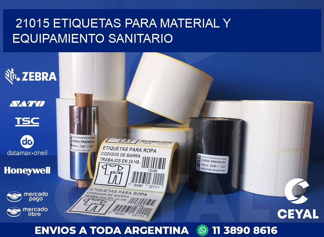 21015 ETIQUETAS PARA MATERIAL Y EQUIPAMIENTO SANITARIO