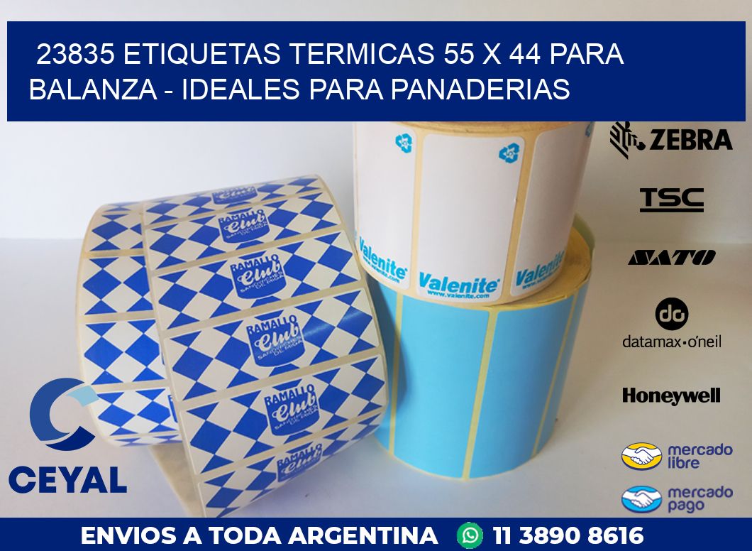 23835 ETIQUETAS TERMICAS 55 X 44 PARA BALANZA – IDEALES PARA PANADERIAS