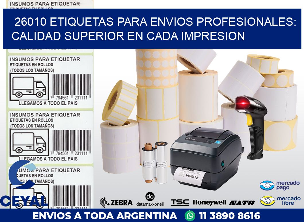 26010 ETIQUETAS PARA ENVIOS PROFESIONALES: CALIDAD SUPERIOR EN CADA IMPRESION