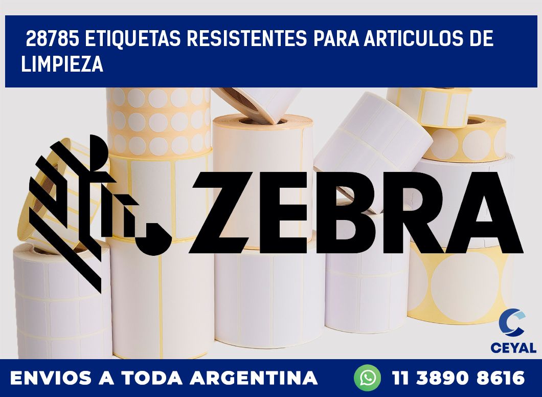 28785 ETIQUETAS RESISTENTES PARA ARTICULOS DE LIMPIEZA