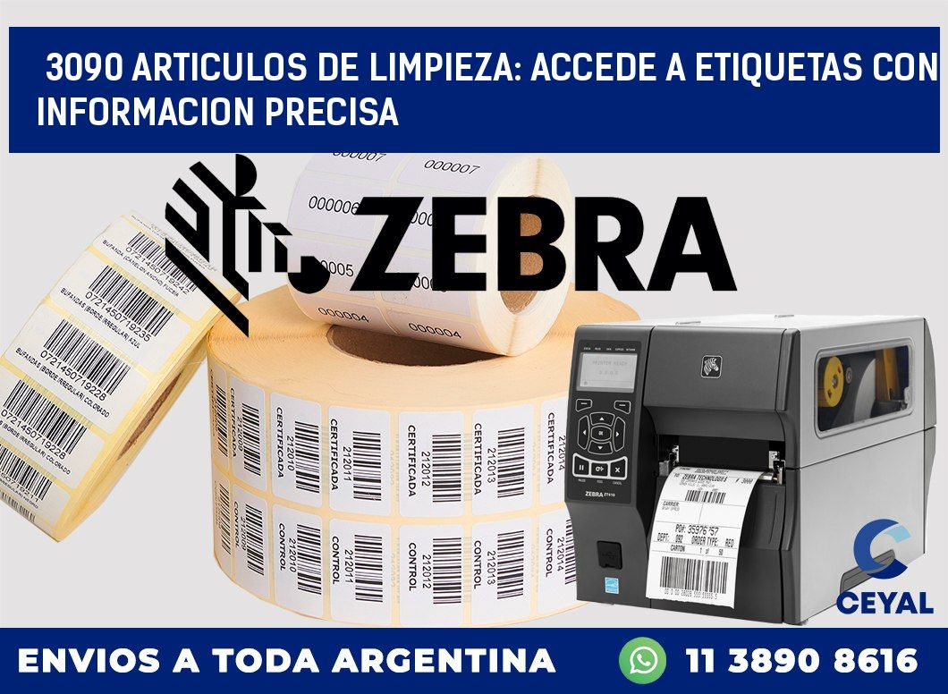 3090 ARTICULOS DE LIMPIEZA: ACCEDE A ETIQUETAS CON INFORMACION PRECISA