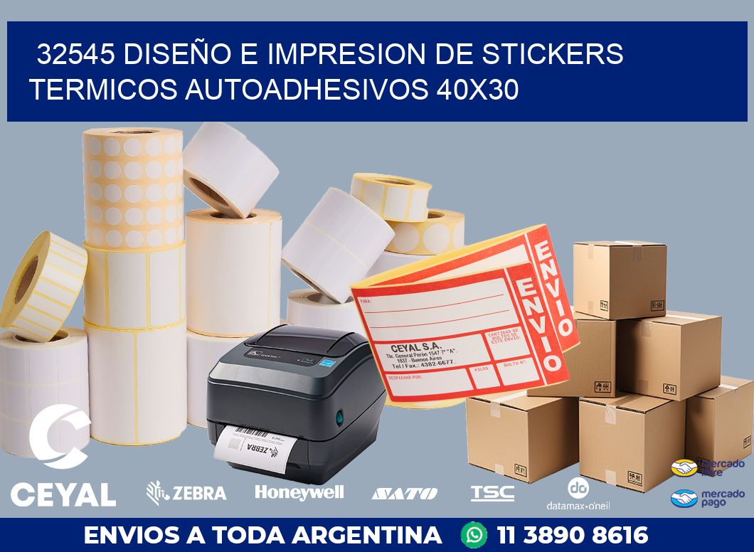 32545 DISEÑO E IMPRESION DE STICKERS TERMICOS AUTOADHESIVOS 40X30