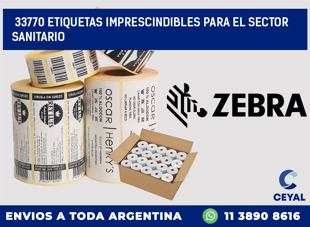 33770 ETIQUETAS IMPRESCINDIBLES PARA EL SECTOR SANITARIO