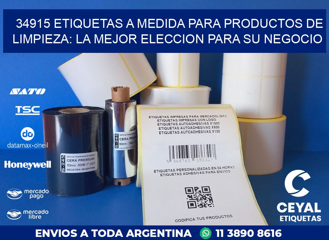 34915 ETIQUETAS A MEDIDA PARA PRODUCTOS DE LIMPIEZA: LA MEJOR ELECCION PARA SU NEGOCIO
