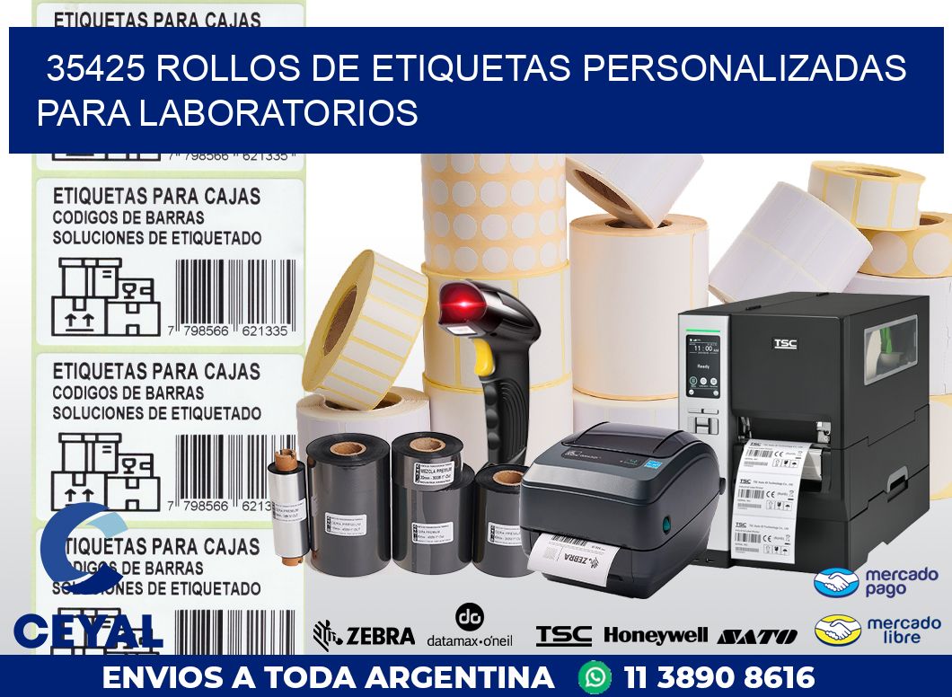 35425 ROLLOS DE ETIQUETAS PERSONALIZADAS PARA LABORATORIOS