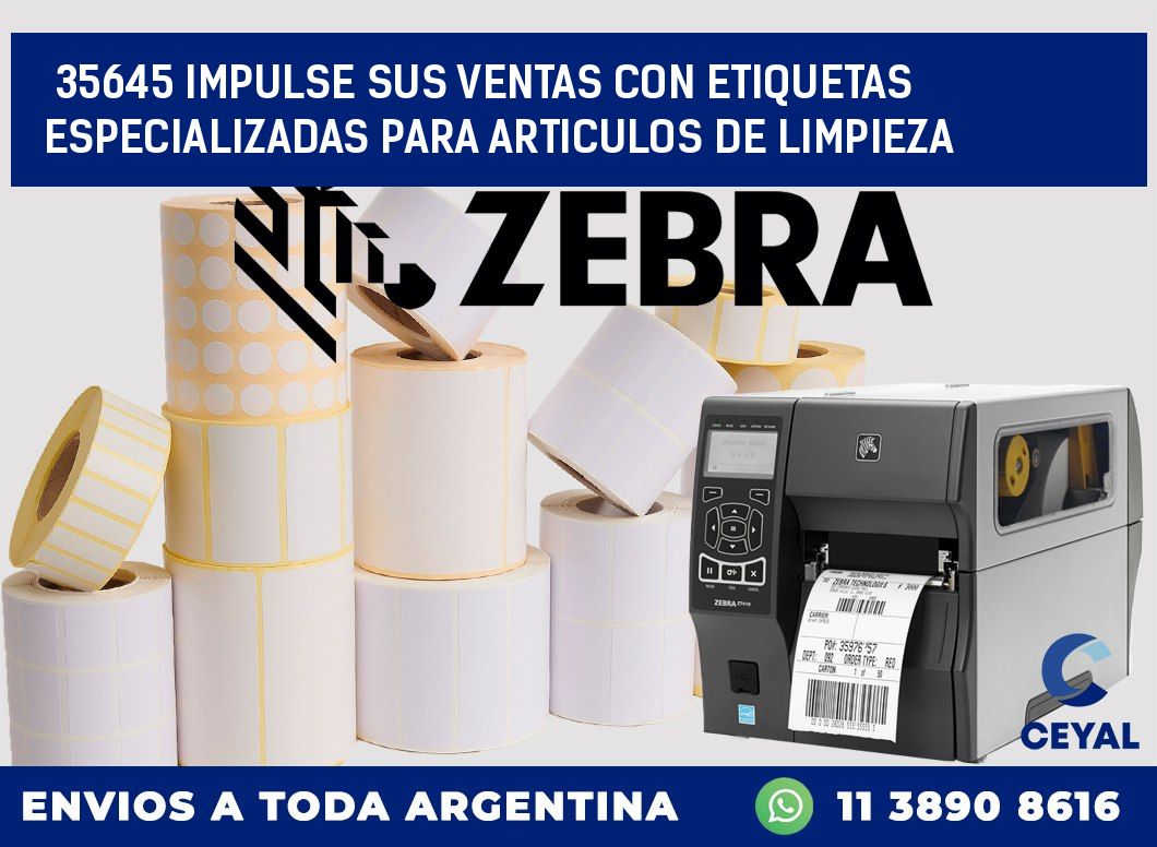 35645 IMPULSE SUS VENTAS CON ETIQUETAS ESPECIALIZADAS PARA ARTICULOS DE LIMPIEZA