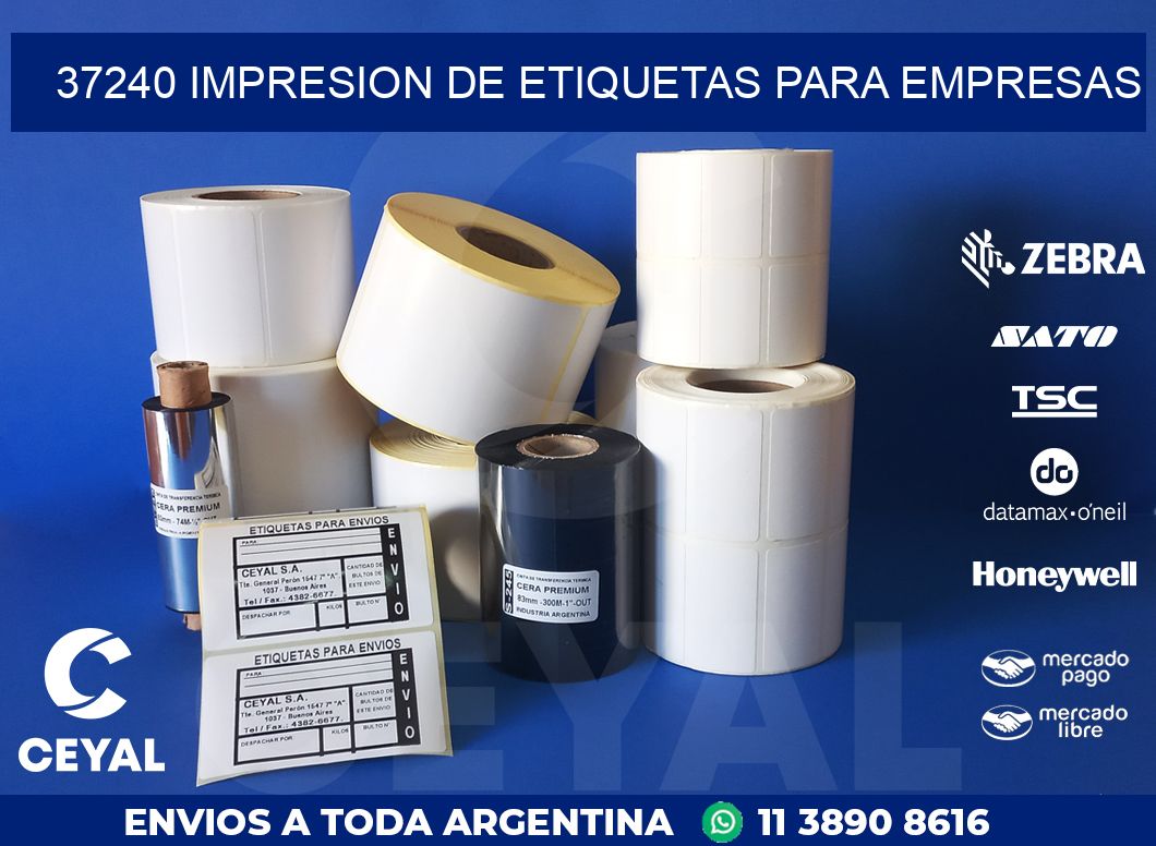 37240 IMPRESION DE ETIQUETAS PARA EMPRESAS