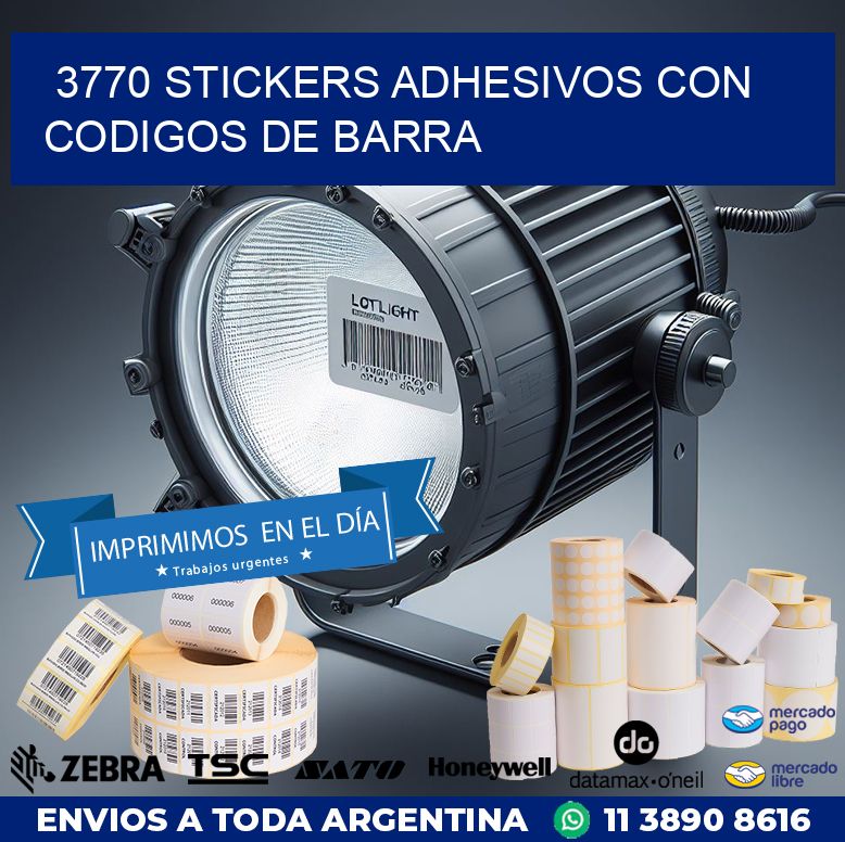 3770 STICKERS ADHESIVOS CON CODIGOS DE BARRA