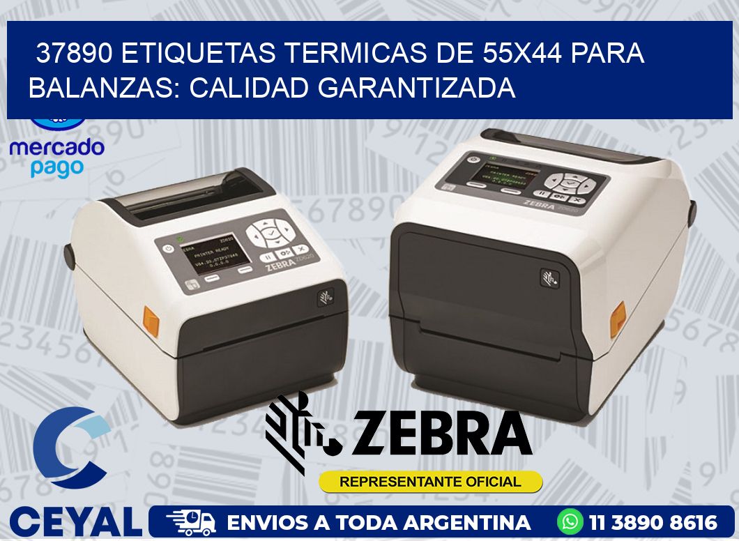 37890 ETIQUETAS TERMICAS DE 55X44 PARA BALANZAS: CALIDAD GARANTIZADA