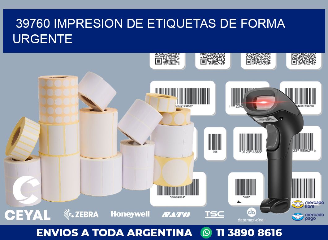 39760 IMPRESION DE ETIQUETAS DE FORMA URGENTE