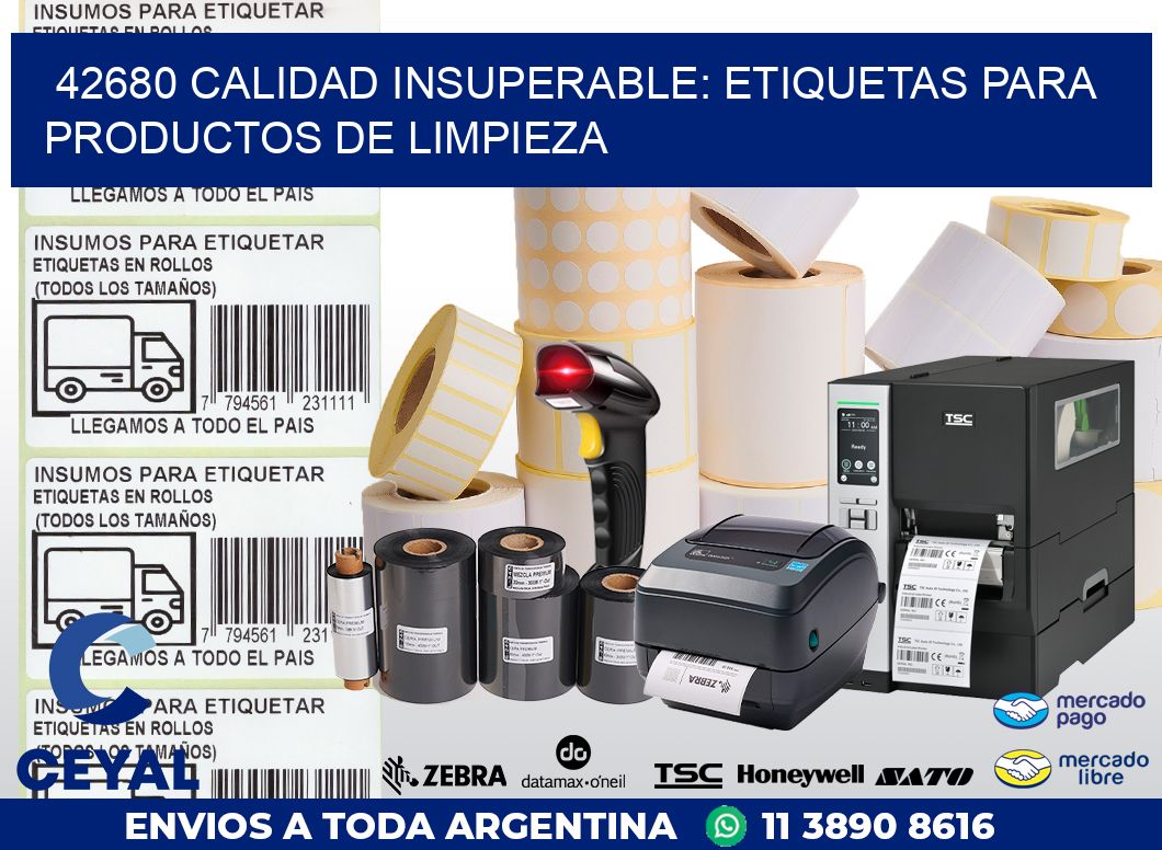 42680 CALIDAD INSUPERABLE: ETIQUETAS PARA PRODUCTOS DE LIMPIEZA