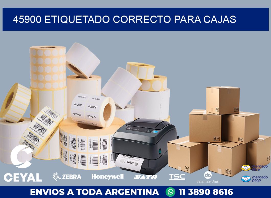45900 ETIQUETADO CORRECTO PARA CAJAS