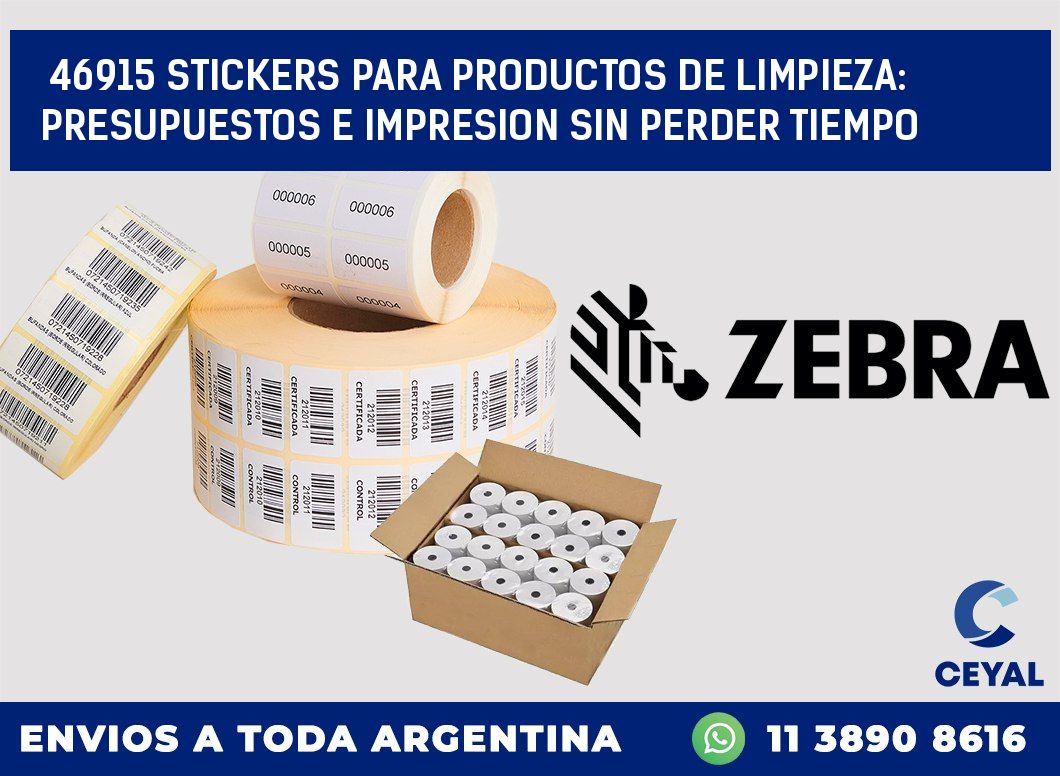 46915 STICKERS PARA PRODUCTOS DE LIMPIEZA: PRESUPUESTOS E IMPRESION SIN PERDER TIEMPO