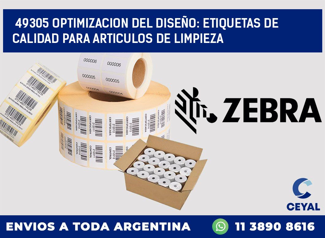 49305 OPTIMIZACION DEL DISEÑO: ETIQUETAS DE CALIDAD PARA ARTICULOS DE LIMPIEZA