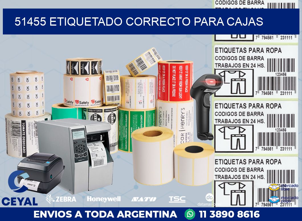 51455 ETIQUETADO CORRECTO PARA CAJAS
