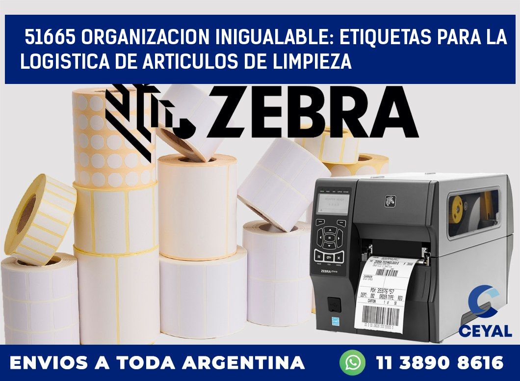 51665 ORGANIZACION INIGUALABLE: ETIQUETAS PARA LA LOGISTICA DE ARTICULOS DE LIMPIEZA