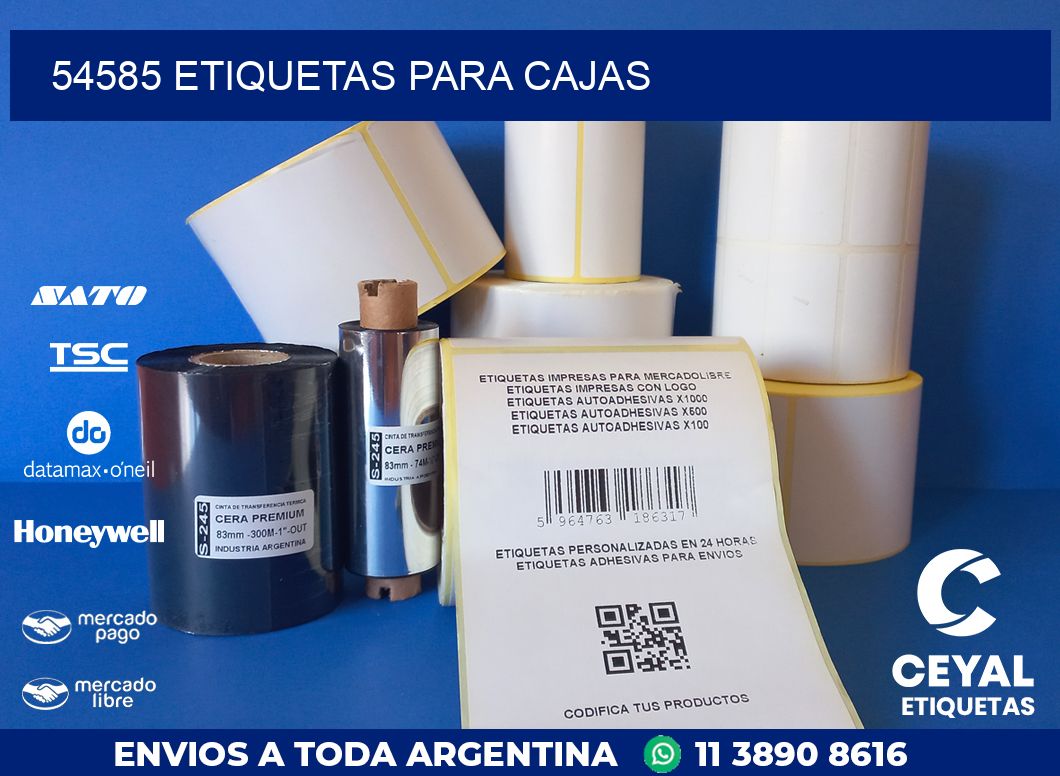 54585 ETIQUETAS PARA CAJAS