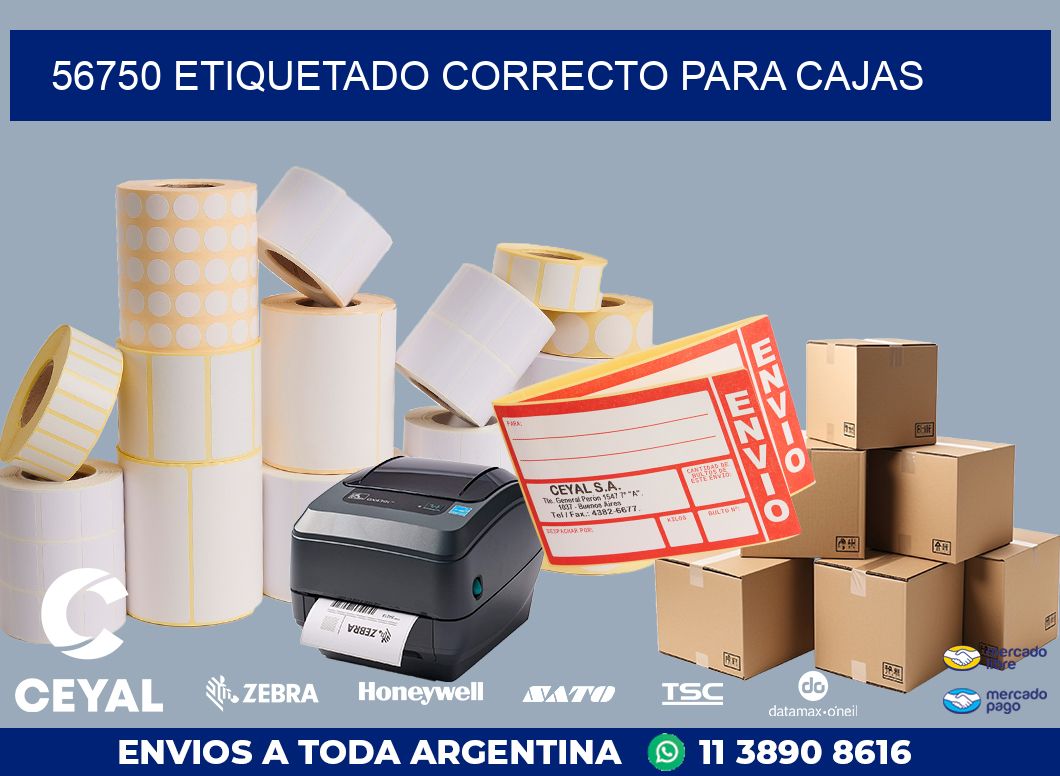 56750 ETIQUETADO CORRECTO PARA CAJAS