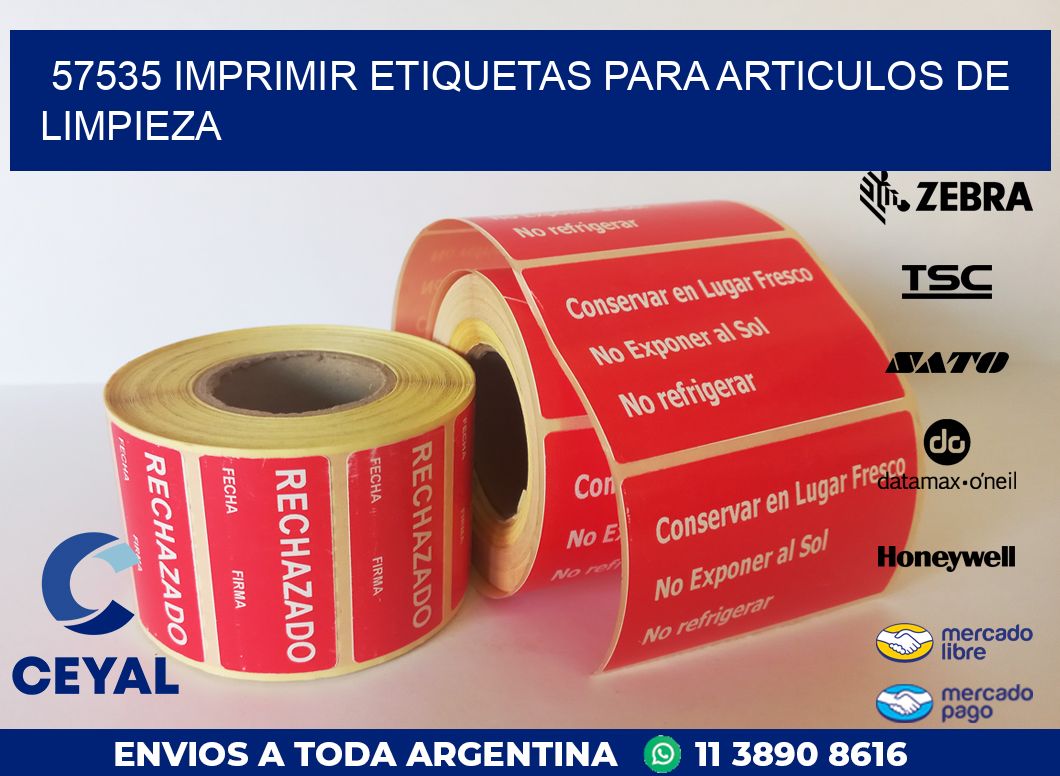 57535 IMPRIMIR ETIQUETAS PARA ARTICULOS DE LIMPIEZA
