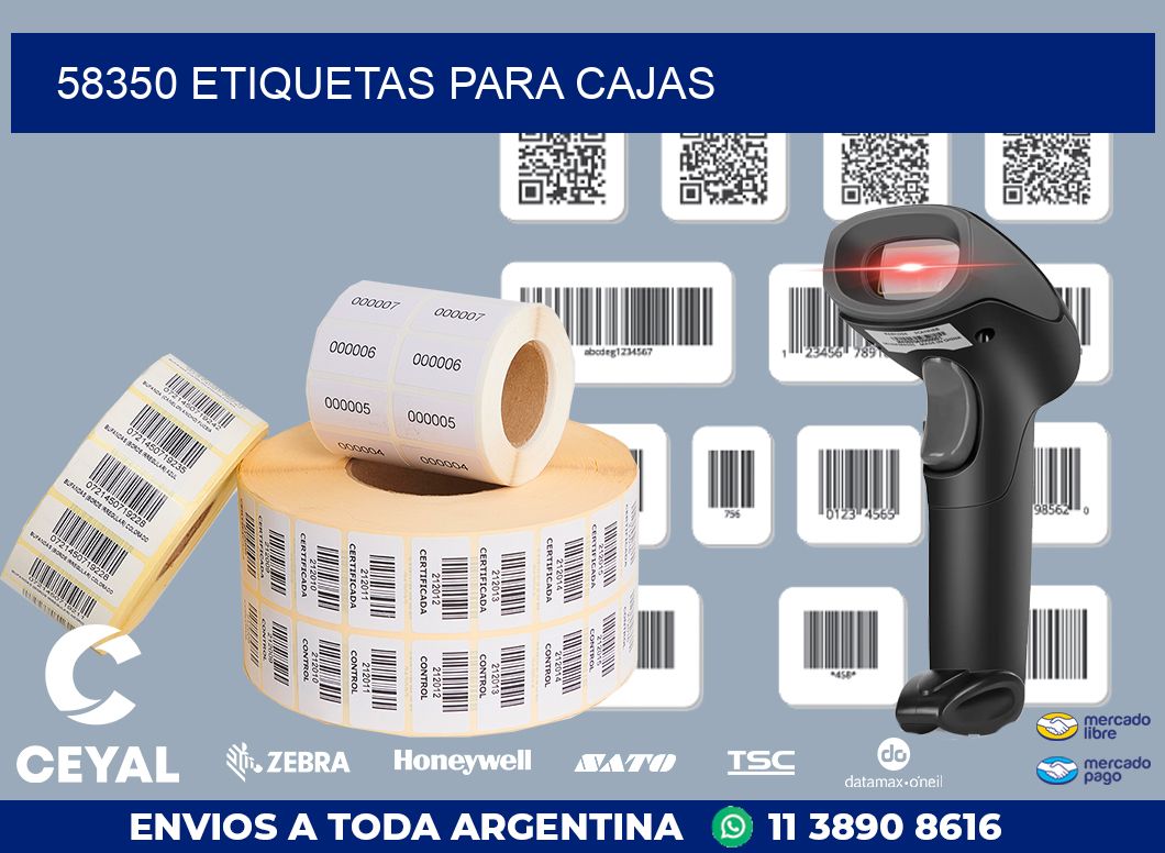 58350 ETIQUETAS PARA CAJAS