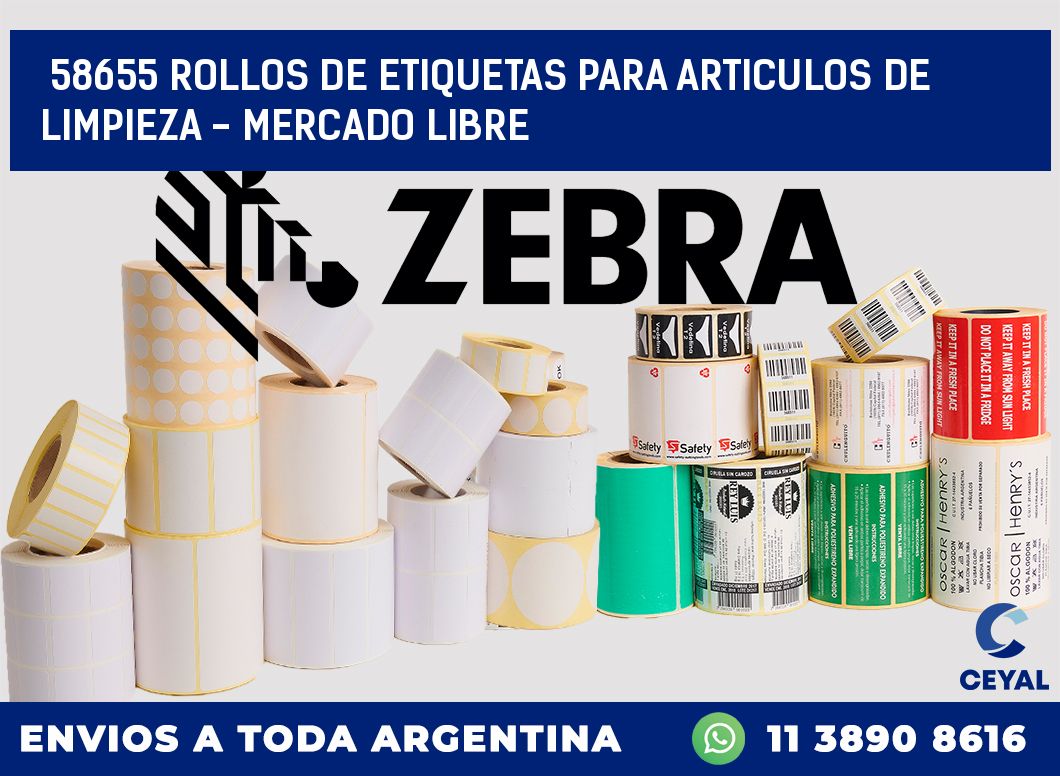58655 ROLLOS DE ETIQUETAS PARA ARTICULOS DE LIMPIEZA - MERCADO LIBRE