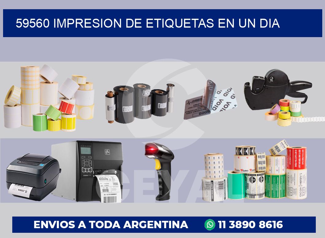 59560 IMPRESION DE ETIQUETAS EN UN DIA