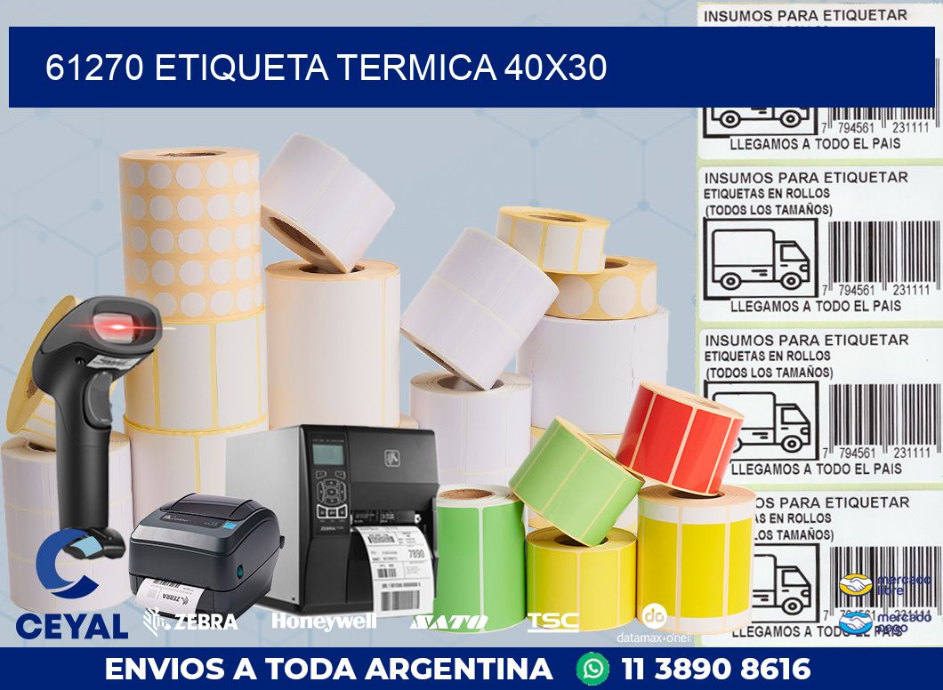 61270 ETIQUETA TERMICA 40X30