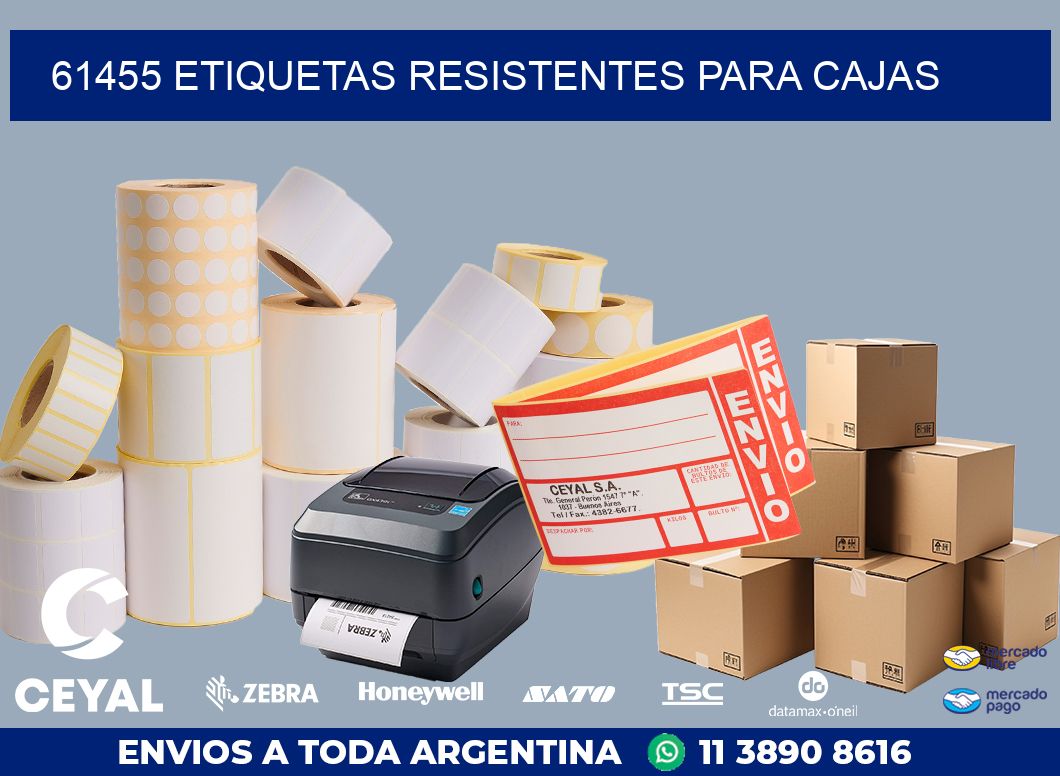 61455 ETIQUETAS RESISTENTES PARA CAJAS