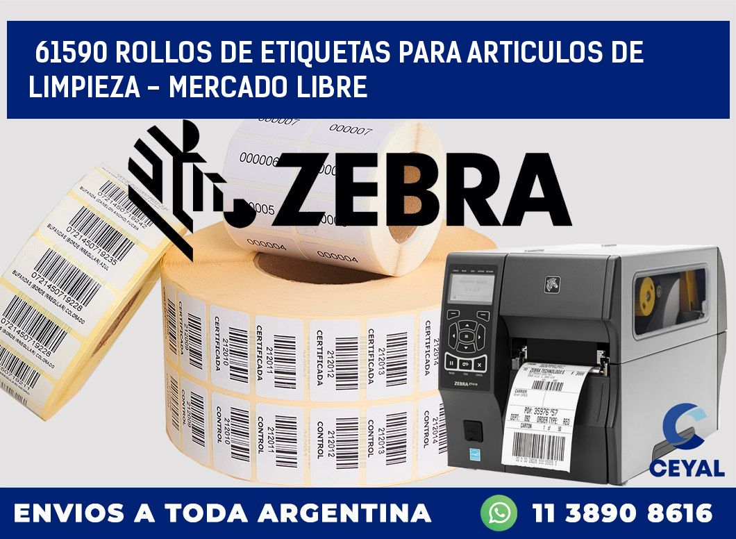 61590 ROLLOS DE ETIQUETAS PARA ARTICULOS DE LIMPIEZA - MERCADO LIBRE