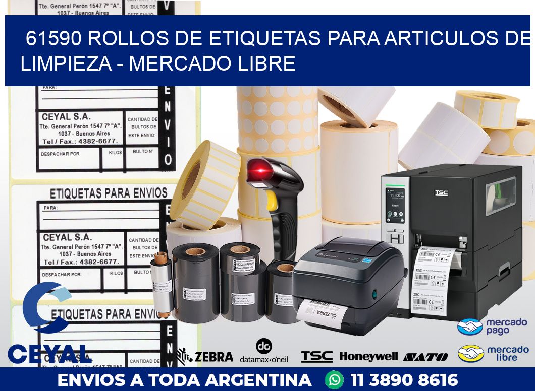 61590 ROLLOS DE ETIQUETAS PARA ARTICULOS DE LIMPIEZA – MERCADO LIBRE