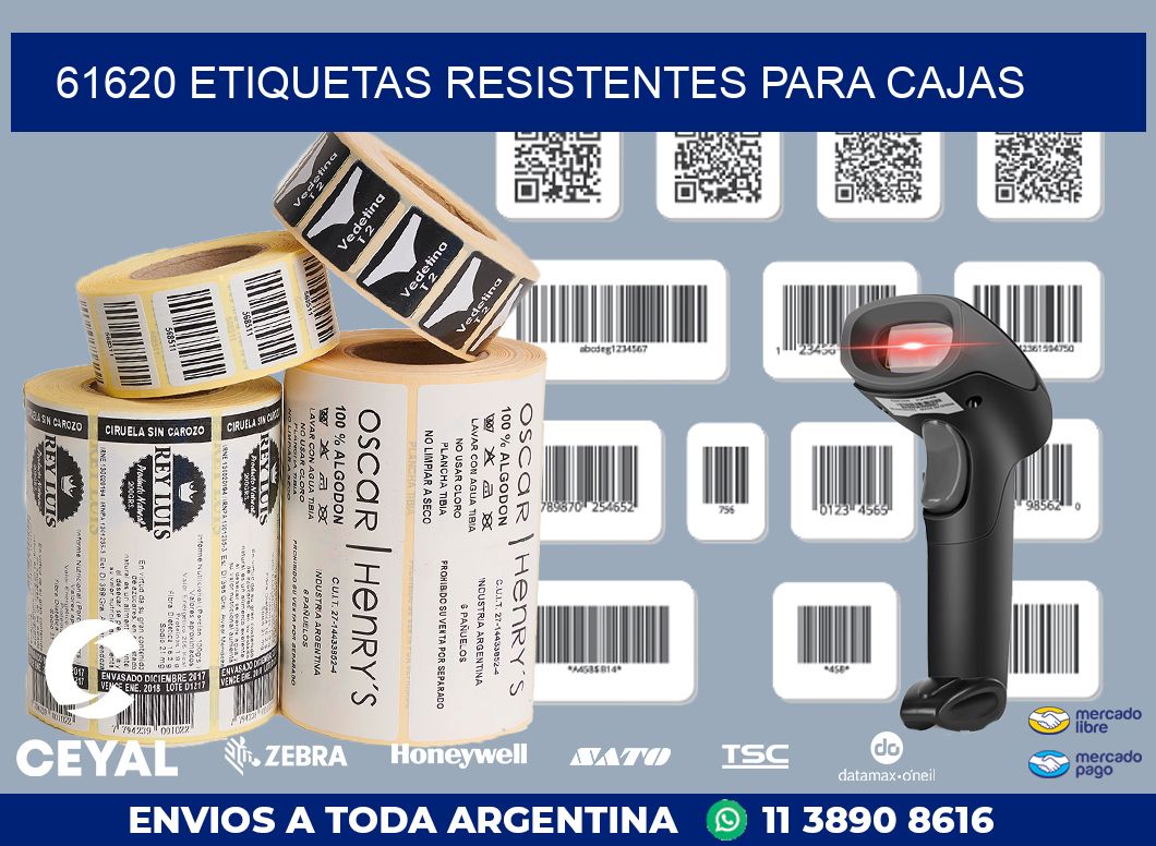 61620 ETIQUETAS RESISTENTES PARA CAJAS
