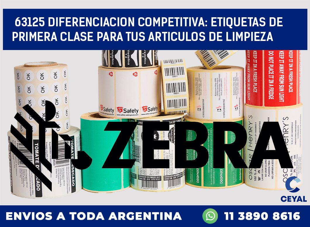 63125 DIFERENCIACION COMPETITIVA: ETIQUETAS DE PRIMERA CLASE PARA TUS ARTICULOS DE LIMPIEZA