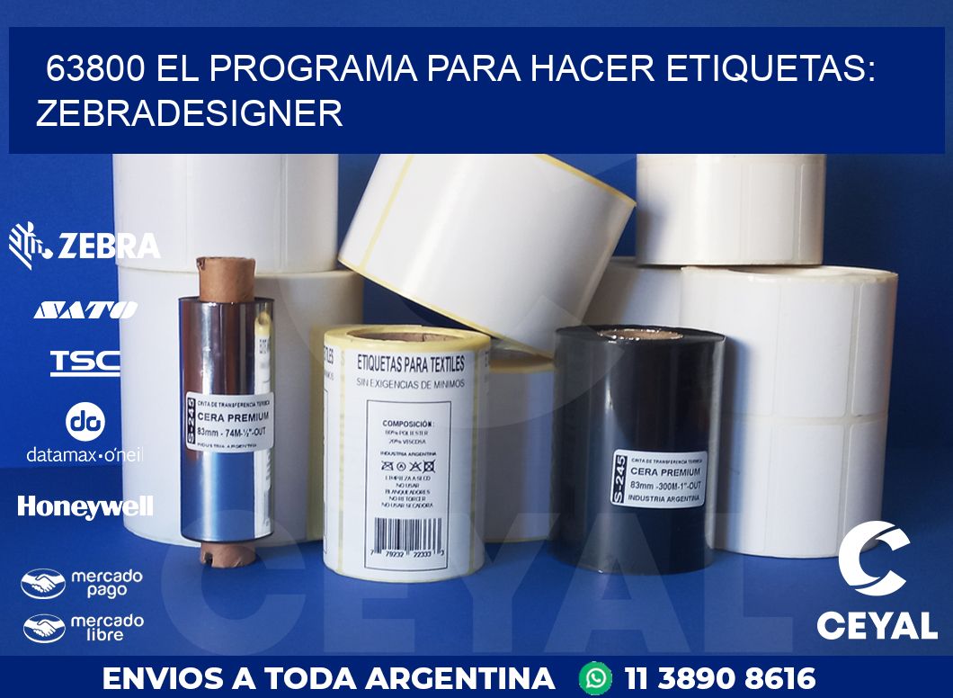 63800 EL PROGRAMA PARA HACER ETIQUETAS: ZEBRADESIGNER