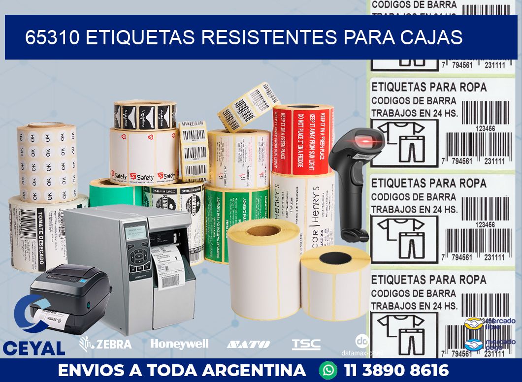 65310 ETIQUETAS RESISTENTES PARA CAJAS
