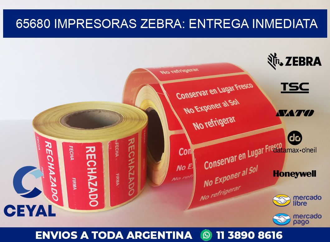 65680 IMPRESORAS ZEBRA: ENTREGA INMEDIATA