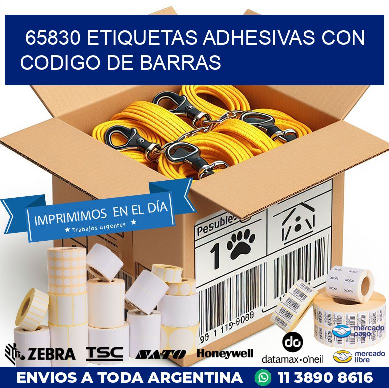 65830 ETIQUETAS ADHESIVAS CON CODIGO DE BARRAS