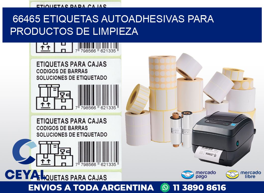 66465 ETIQUETAS AUTOADHESIVAS PARA PRODUCTOS DE LIMPIEZA
