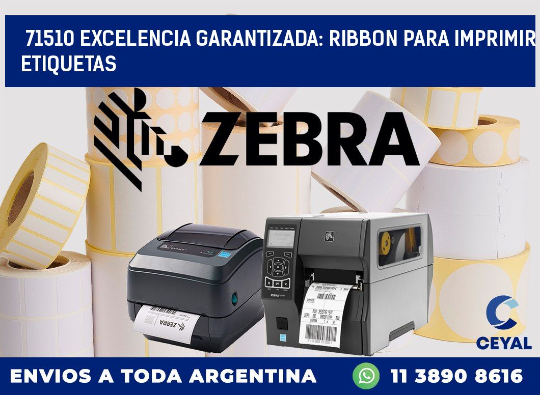 71510 EXCELENCIA GARANTIZADA: RIBBON PARA IMPRIMIR ETIQUETAS