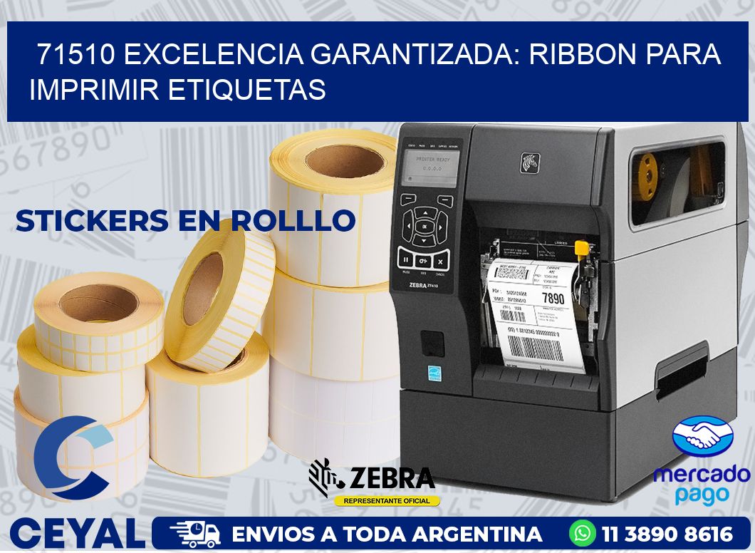 71510 EXCELENCIA GARANTIZADA: RIBBON PARA IMPRIMIR ETIQUETAS