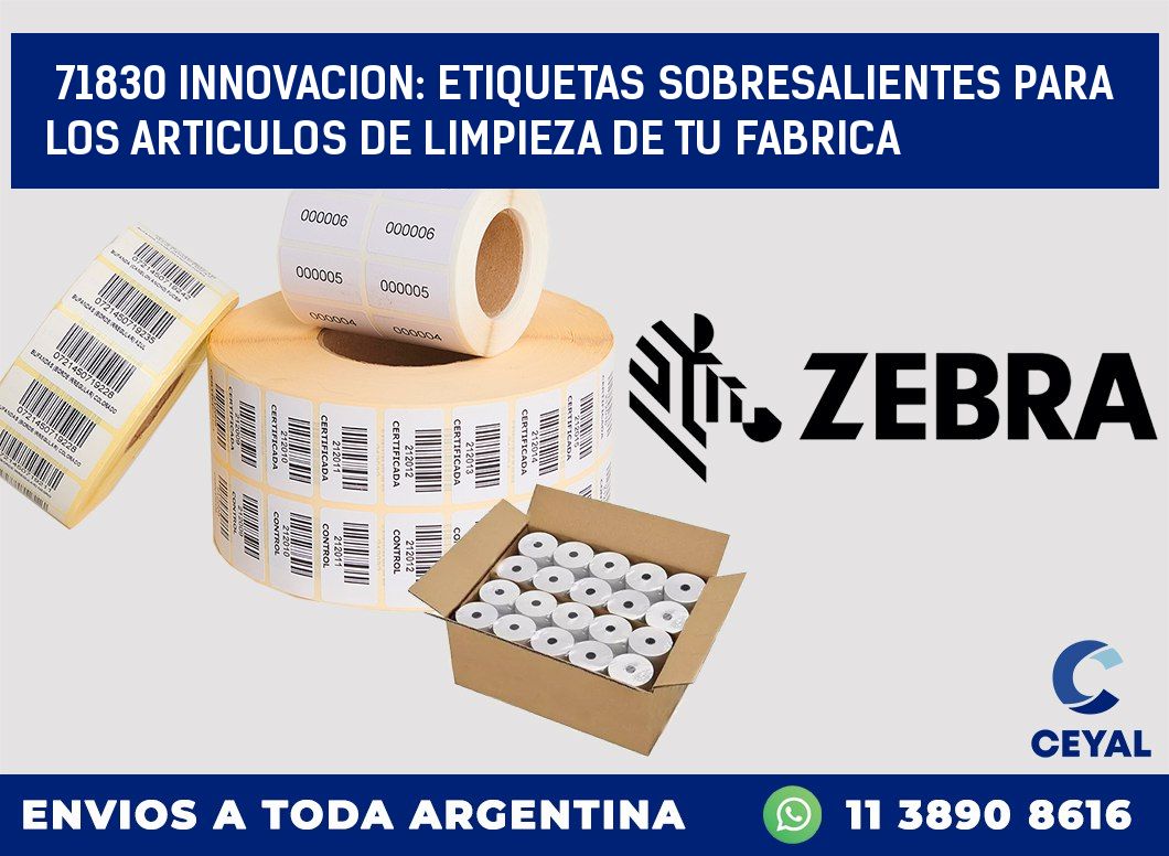 71830 INNOVACION: ETIQUETAS SOBRESALIENTES PARA LOS ARTICULOS DE LIMPIEZA DE TU FABRICA