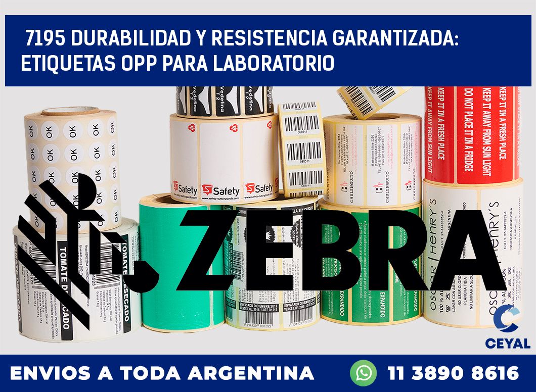 7195 DURABILIDAD Y RESISTENCIA GARANTIZADA: ETIQUETAS OPP PARA LABORATORIO