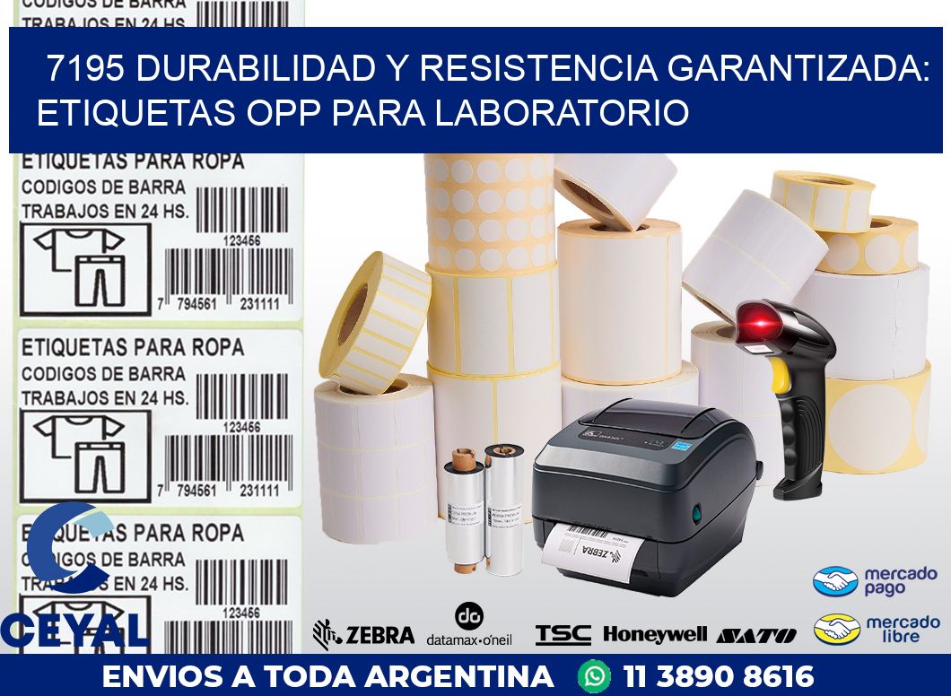 7195 DURABILIDAD Y RESISTENCIA GARANTIZADA: ETIQUETAS OPP PARA LABORATORIO