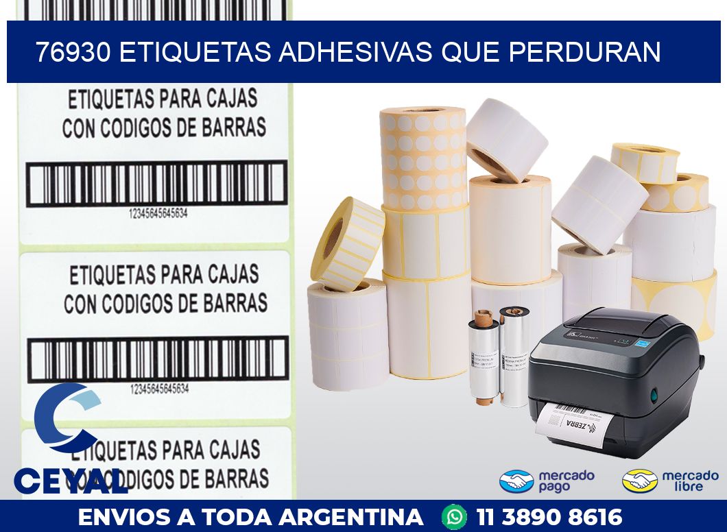 76930 ETIQUETAS ADHESIVAS QUE PERDURAN