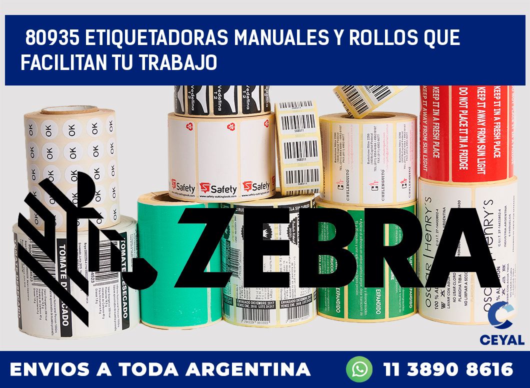 80935 ETIQUETADORAS MANUALES Y ROLLOS QUE FACILITAN TU TRABAJO
