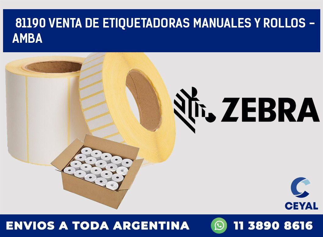 81190 VENTA DE ETIQUETADORAS MANUALES Y ROLLOS - AMBA