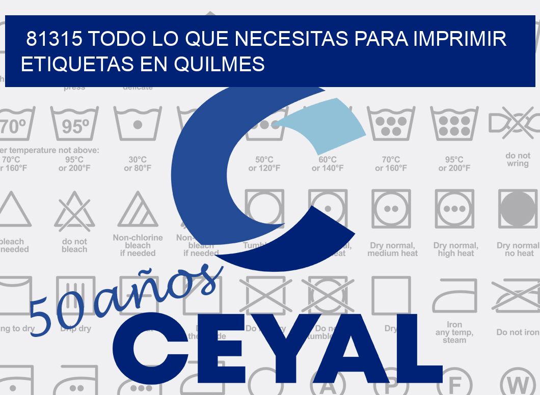 81315 TODO LO QUE NECESITAS PARA IMPRIMIR ETIQUETAS EN QUILMES