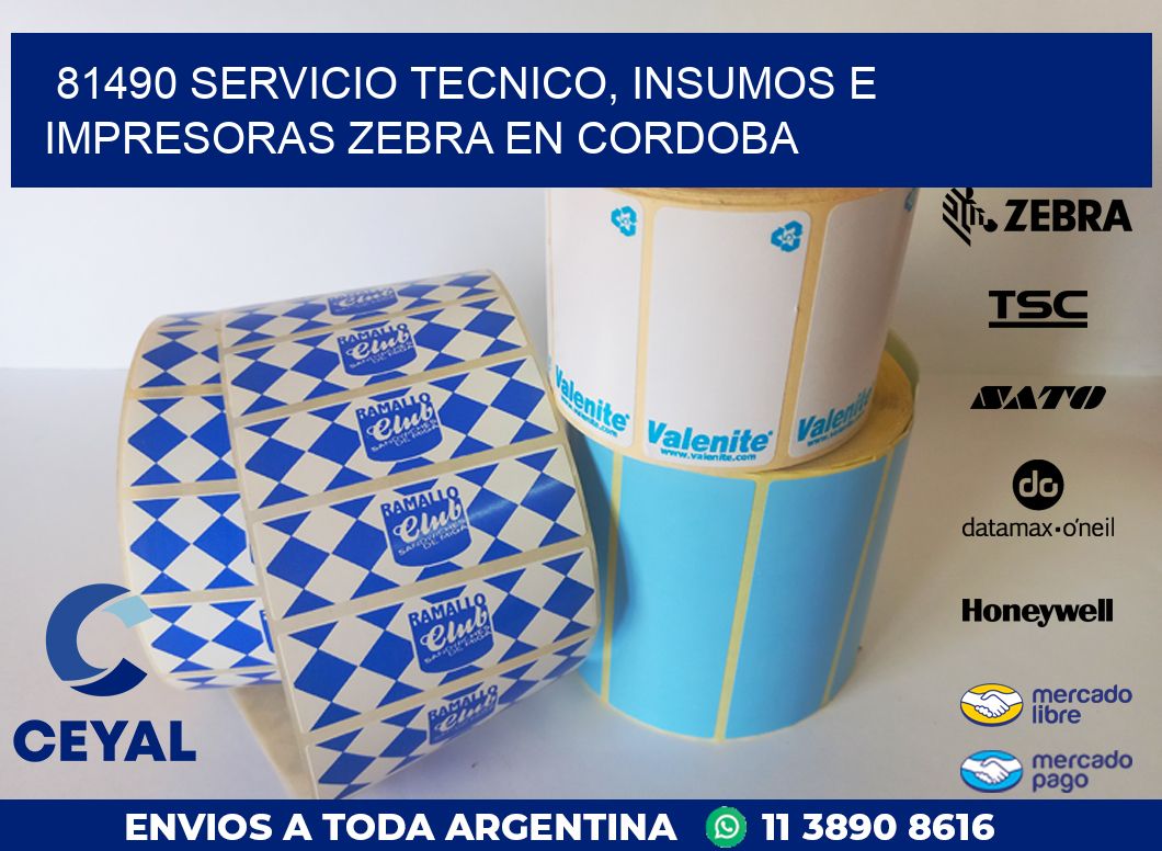 81490 SERVICIO TECNICO, INSUMOS E IMPRESORAS ZEBRA EN CORDOBA