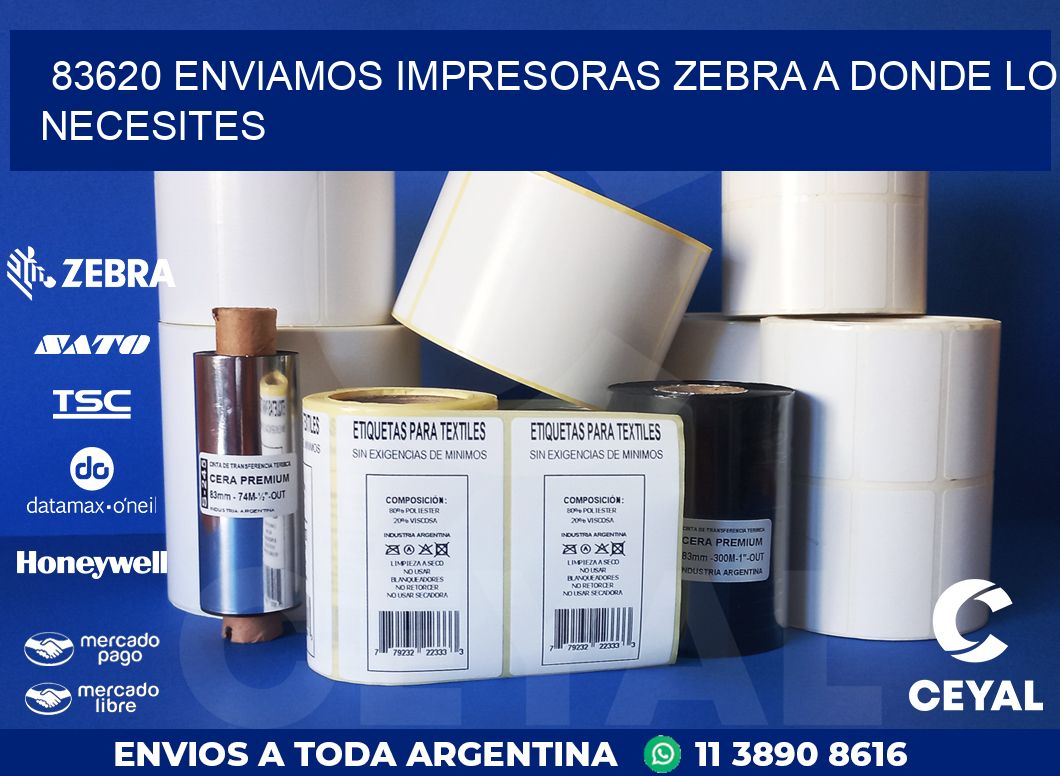 83620 ENVIAMOS IMPRESORAS ZEBRA A DONDE LO NECESITES